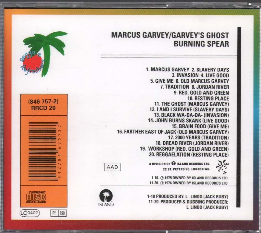 Burning Spear - Marcus Garvey / Garvey's Ghost - Cd