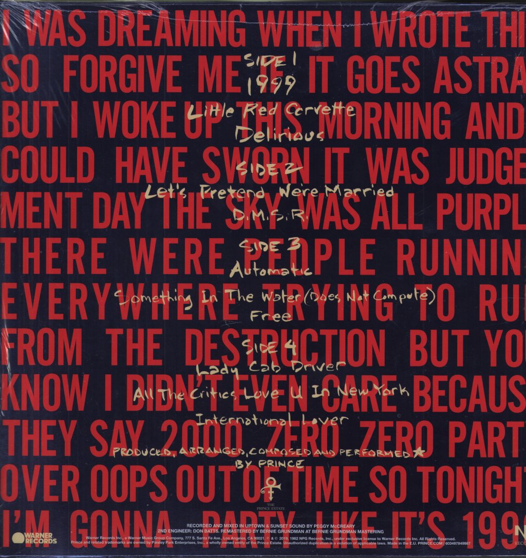 Prince - 1999 - Double Lp