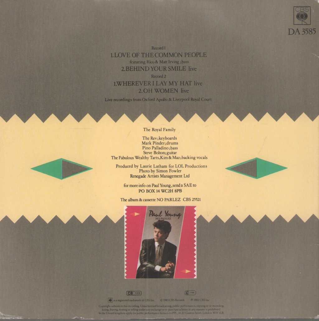 Paul Young - Love Of The Common People - Double 7 Inch