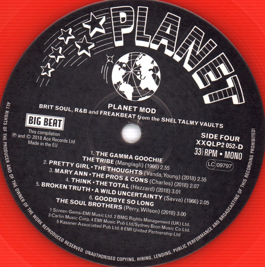 Various Artists - Planet Mod (Brit Soul, R&B And Freakbeat From The Shel Talmy Vaults) - Double Lp