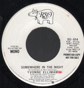 Yvonne Elliman - Somewhere In The Night - 7 Inch