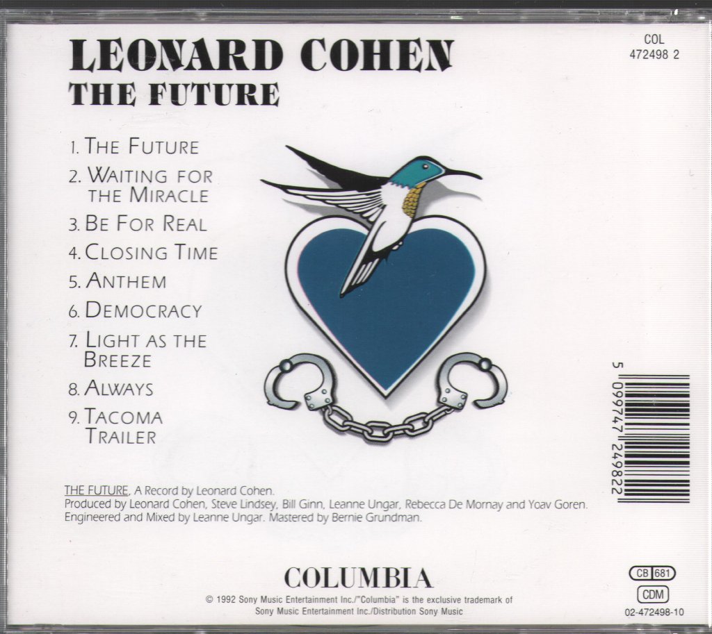 Leonard Cohen - Future - Cd