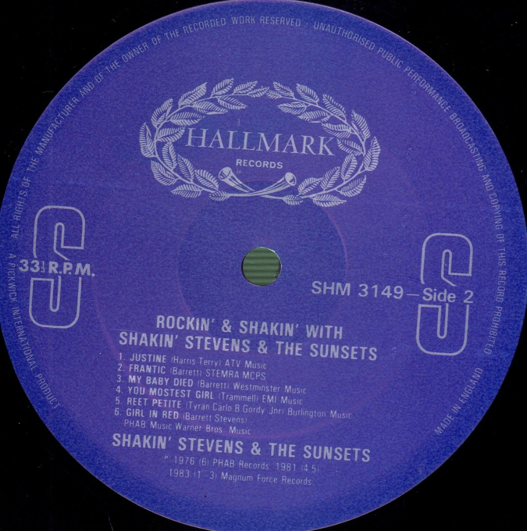 Shakin' Stevens And The Sunsets - Rockin' & Shakin' With - Lp
