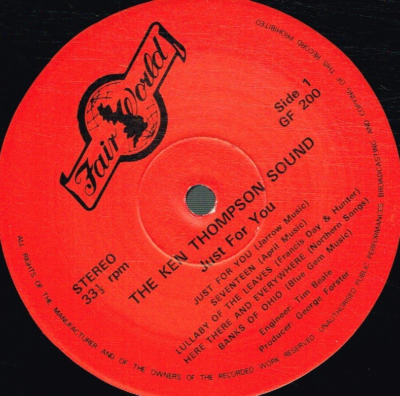 Ken Thompson Sound - Just For You - Lp