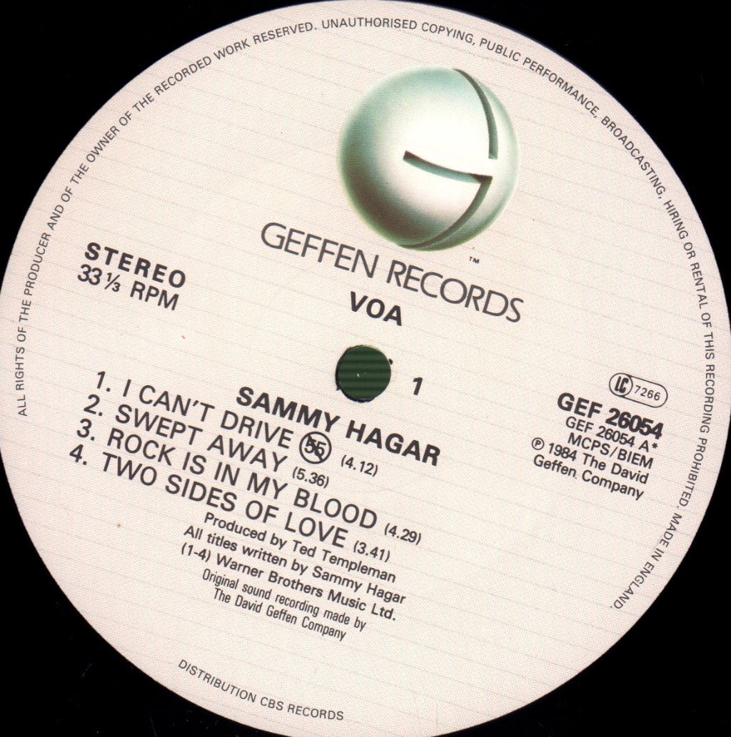 Sammy Hagar - VOA - Lp