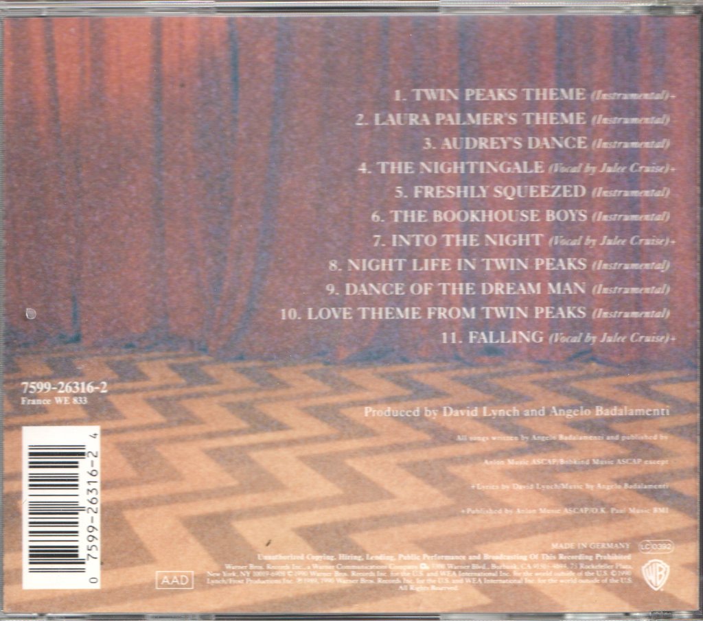 Angelo Badalamenti - Music From Twin Peaks - Cd