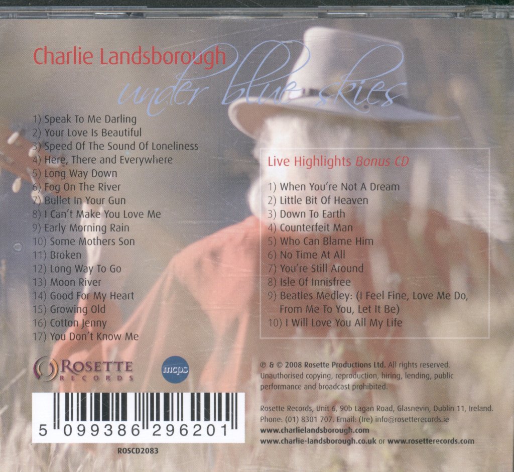 Charlie Landsborough - Under Blue Skies - Double Cd