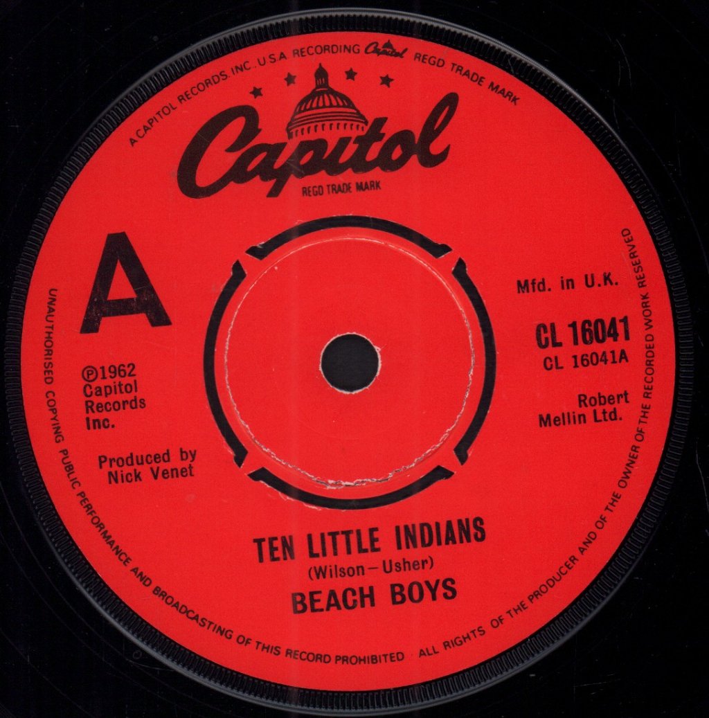 Beach Boys - Ten Little Indians - 7 Inch
