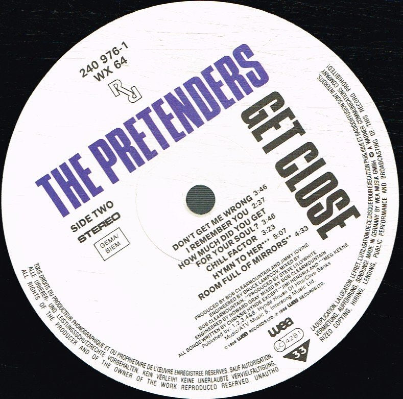 Pretenders - Get Close - Lp
