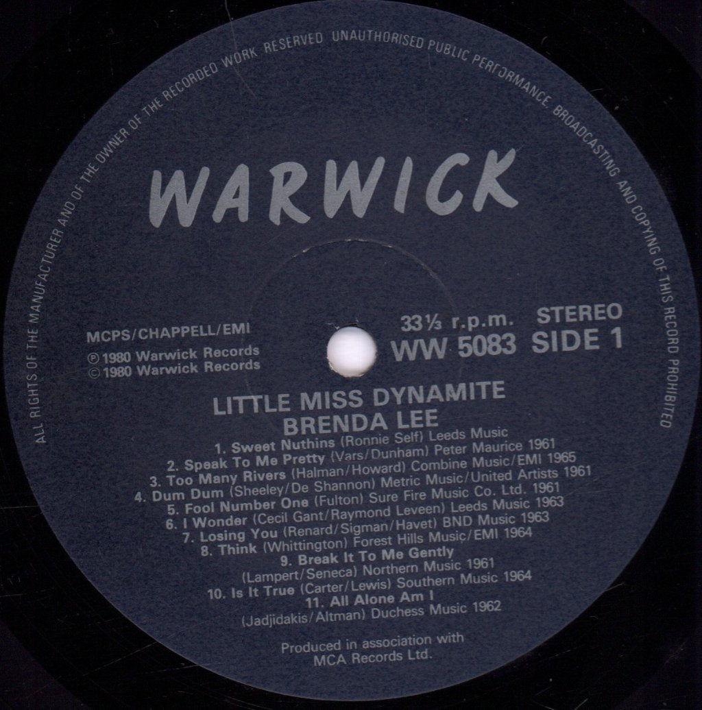 Brenda Lee - Little Miss Dynamite - Lp