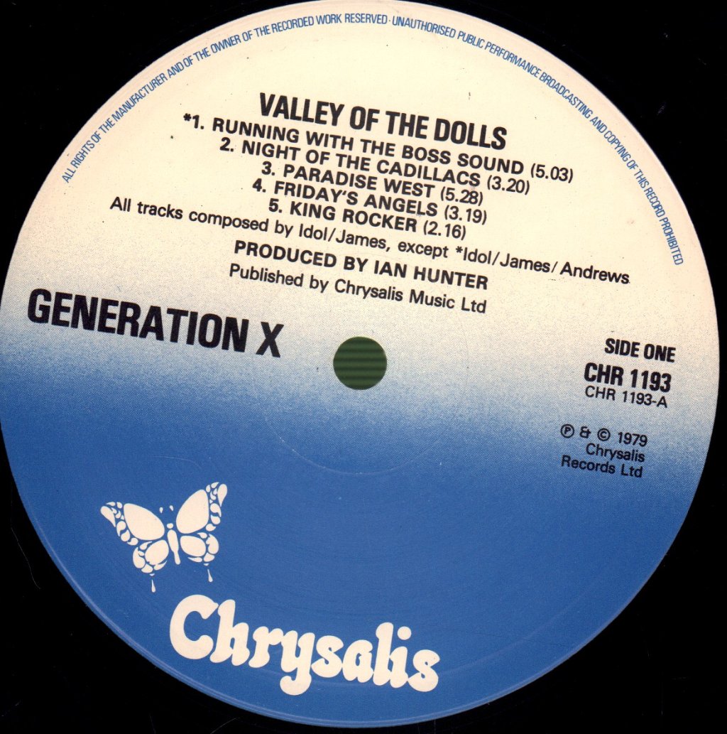Generation X - Valley Of The Dolls - Lp