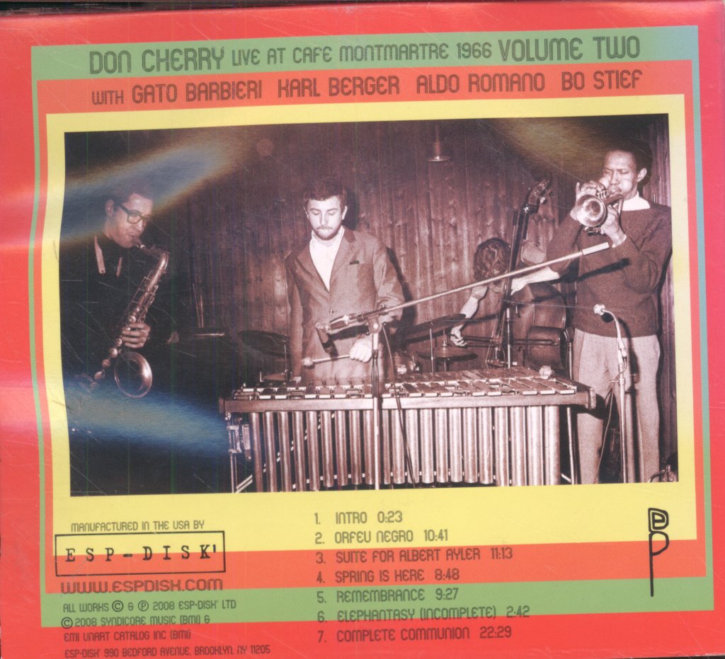 Don Cherry - Live At Café Montmartre 1966 Volume Two - Cd