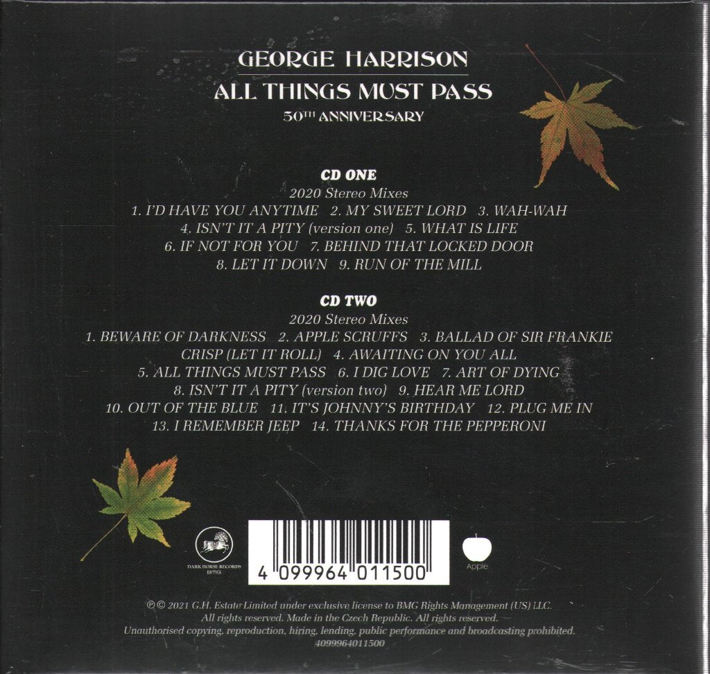 George Harrison - All Things Must Pass (50th Anniversary) - Double Cd