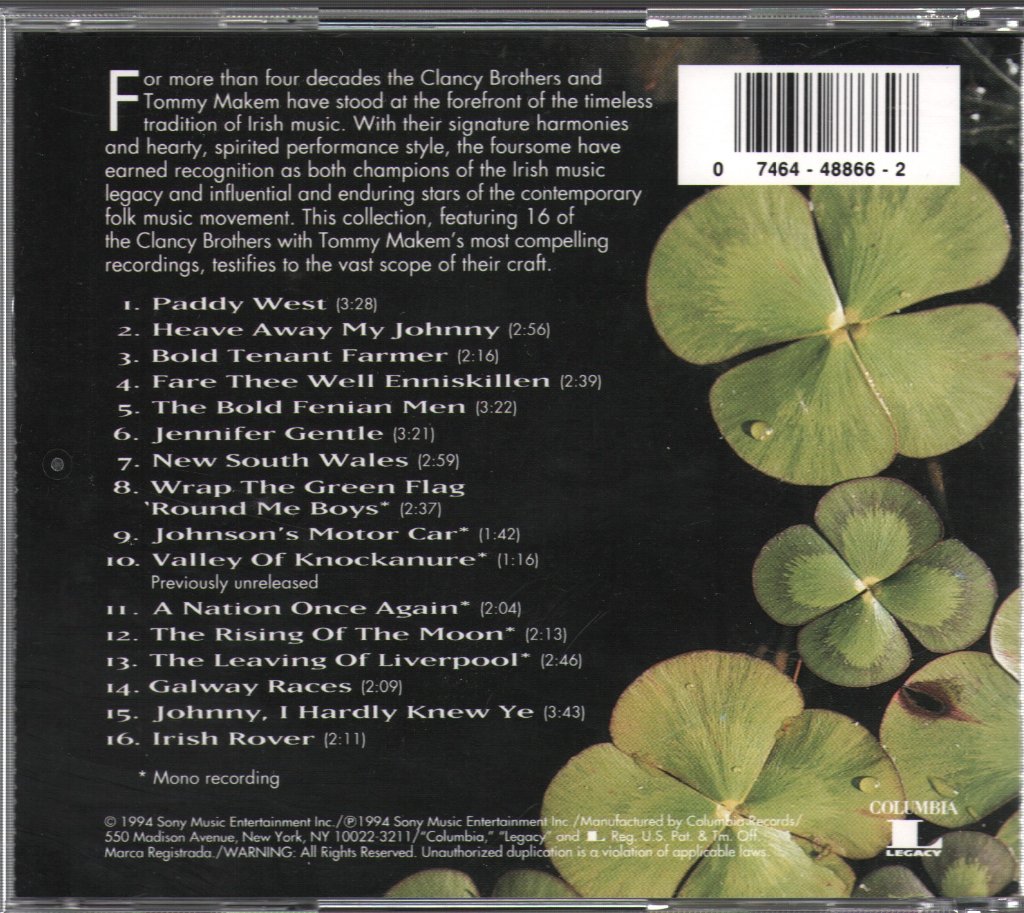 Clancy Brothers - Wrap The Green Flag - Cd