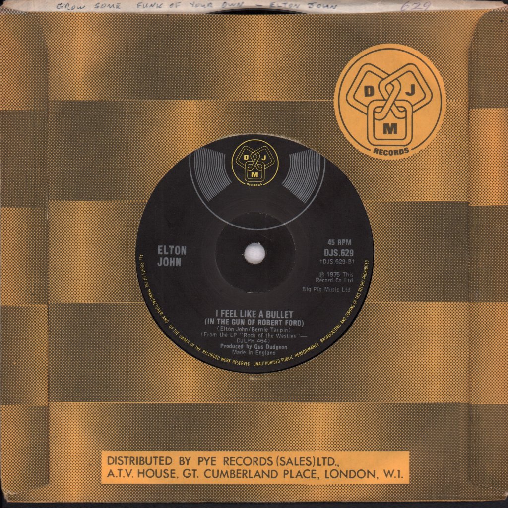 Elton John - Grow Some Funk Of Your Own - 7 Inch