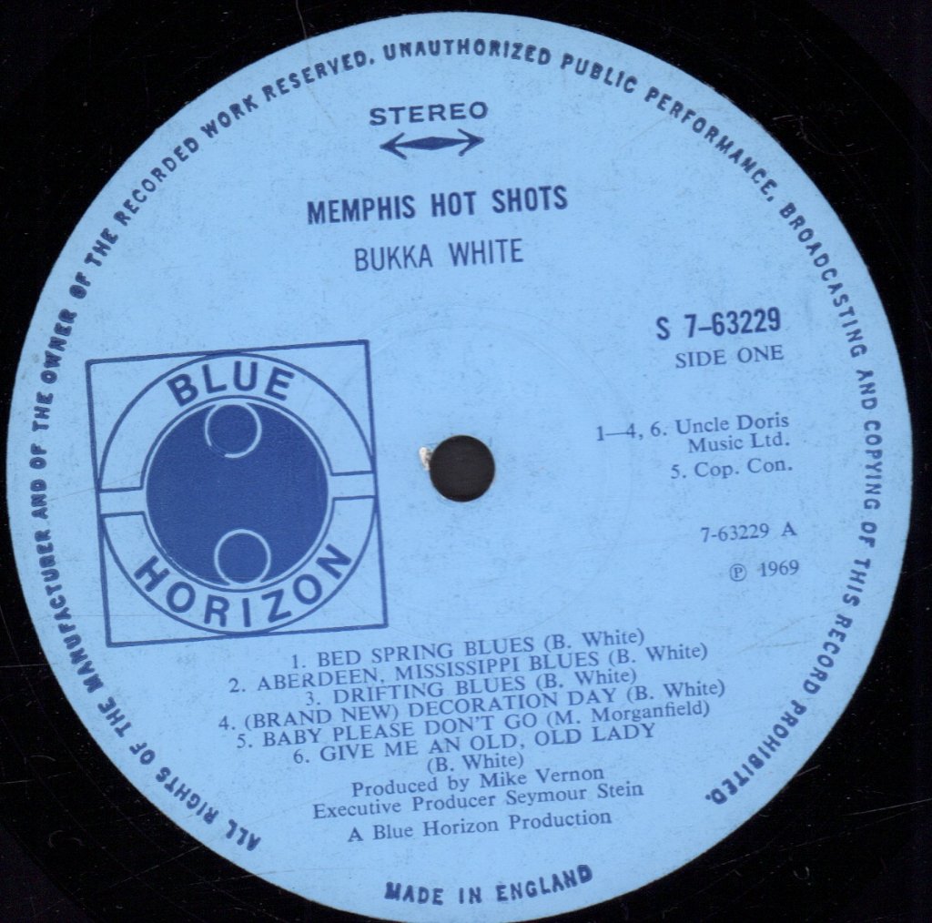 Bukka White - Memphis Hot Shots - Lp