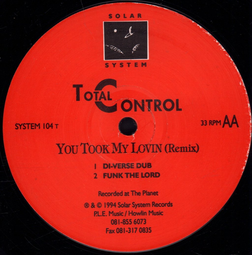Total Control (Dance) - You Took My Lovin - 12 Inch
