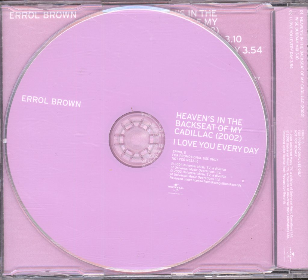 Errol Brown - Heaven's In The Back Seat Of My Cadillac 2002 - Cd