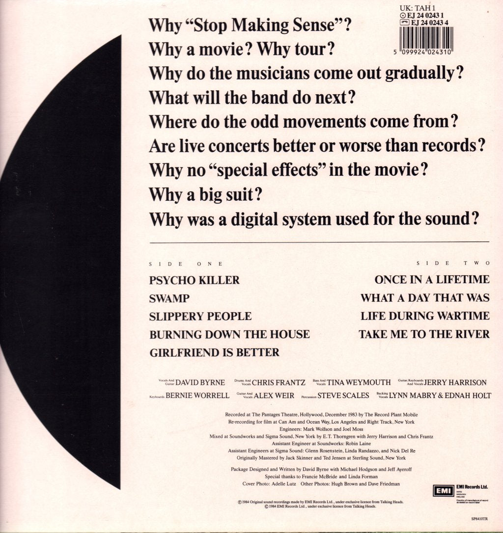 Talking Heads - Stop Making Sense - Lp