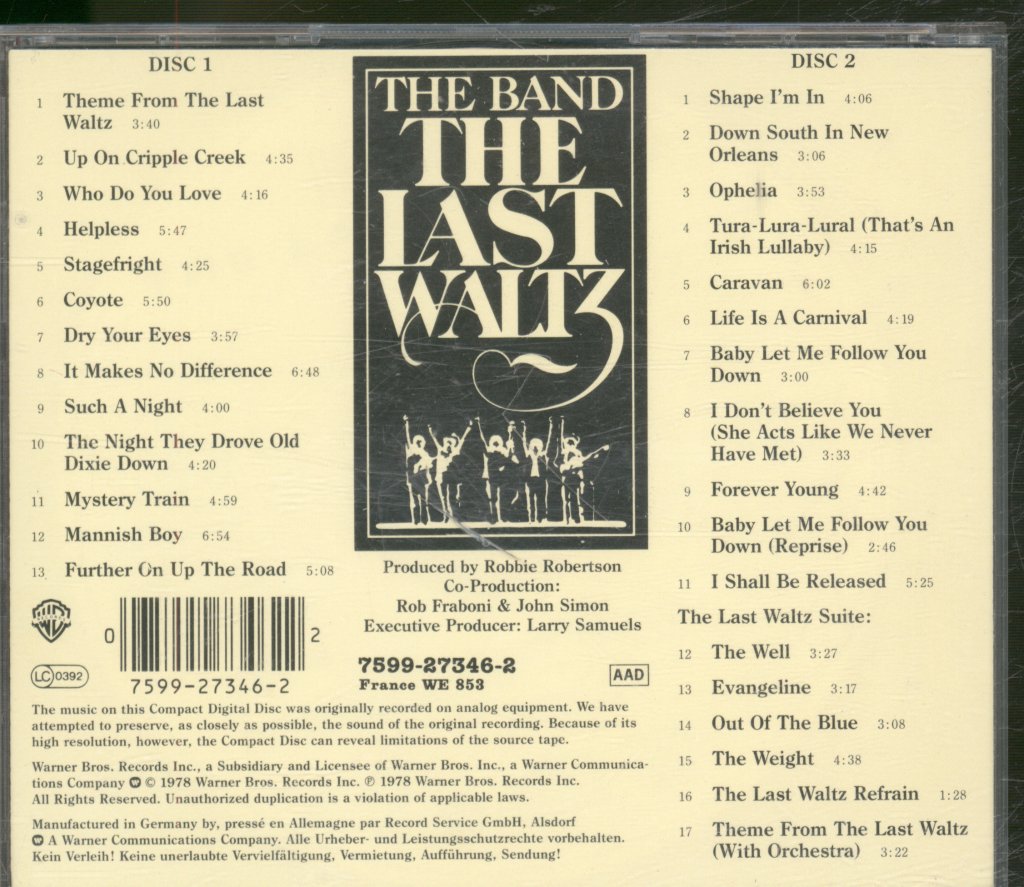 Band - Last Waltz - Double Cd