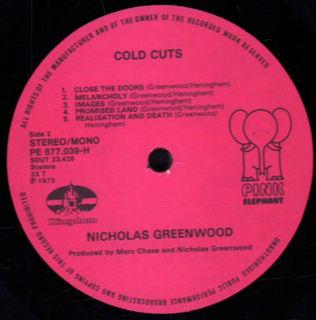 Nicholas Greenwood - Cold Cuts - Lp
