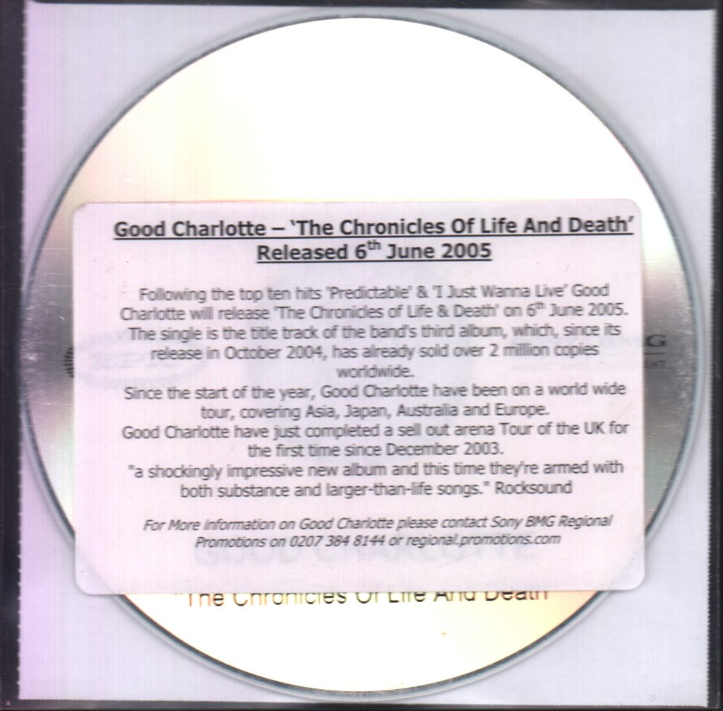 Good Charlotte - Chronicles Of Life And Death - Cdr