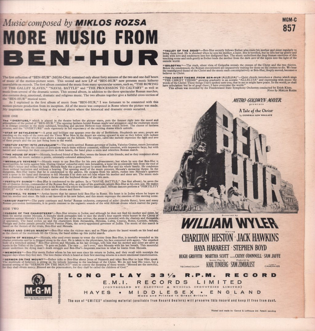 Ben Hur - More Music From - Lp