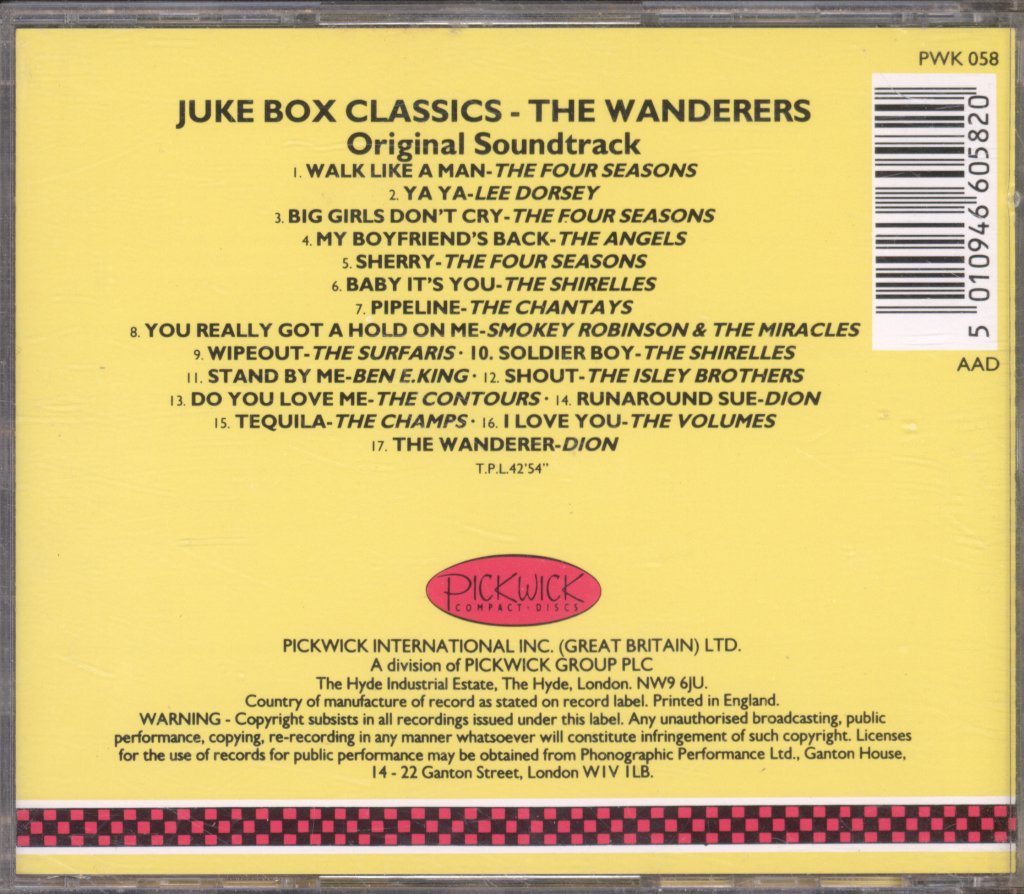 Various Artists - Jukebox Classics - The Wanderers (Original Soundtrack) - Cd