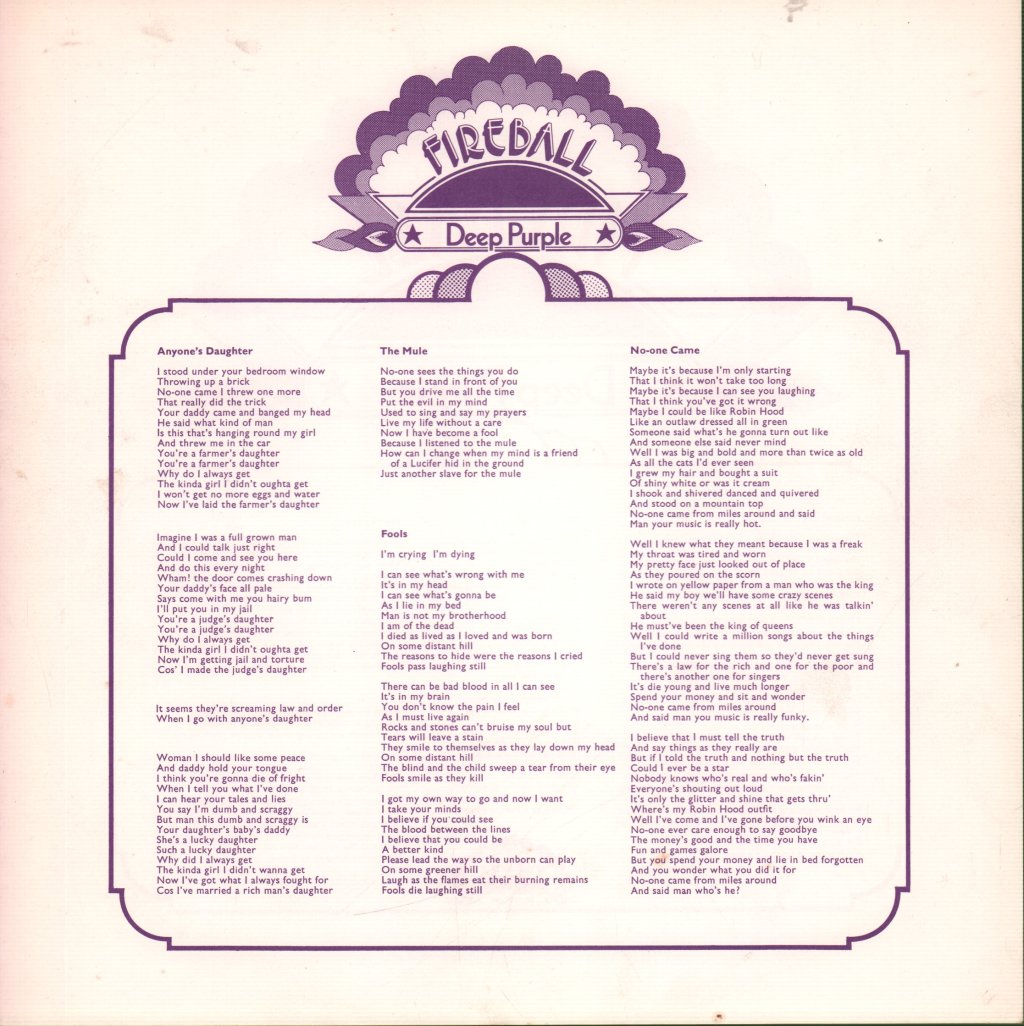 Deep Purple - Fireball - Lp