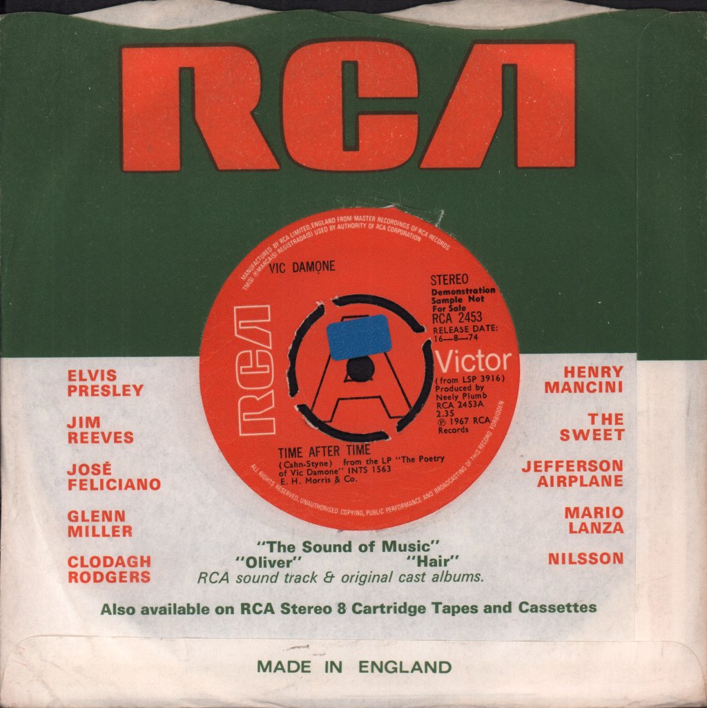 Vic Damone - Time After Time - 7 Inch