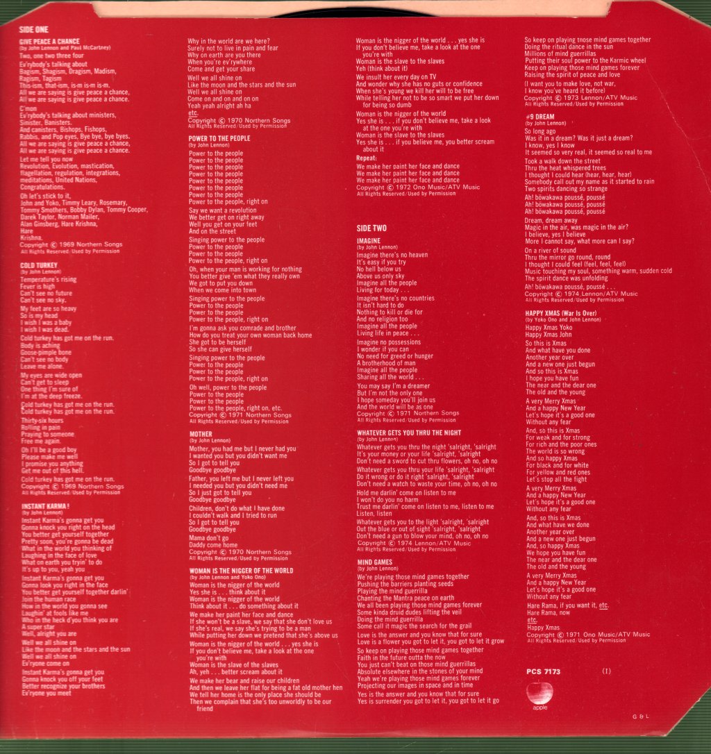 John Lennon - Shaved Fish - Lp