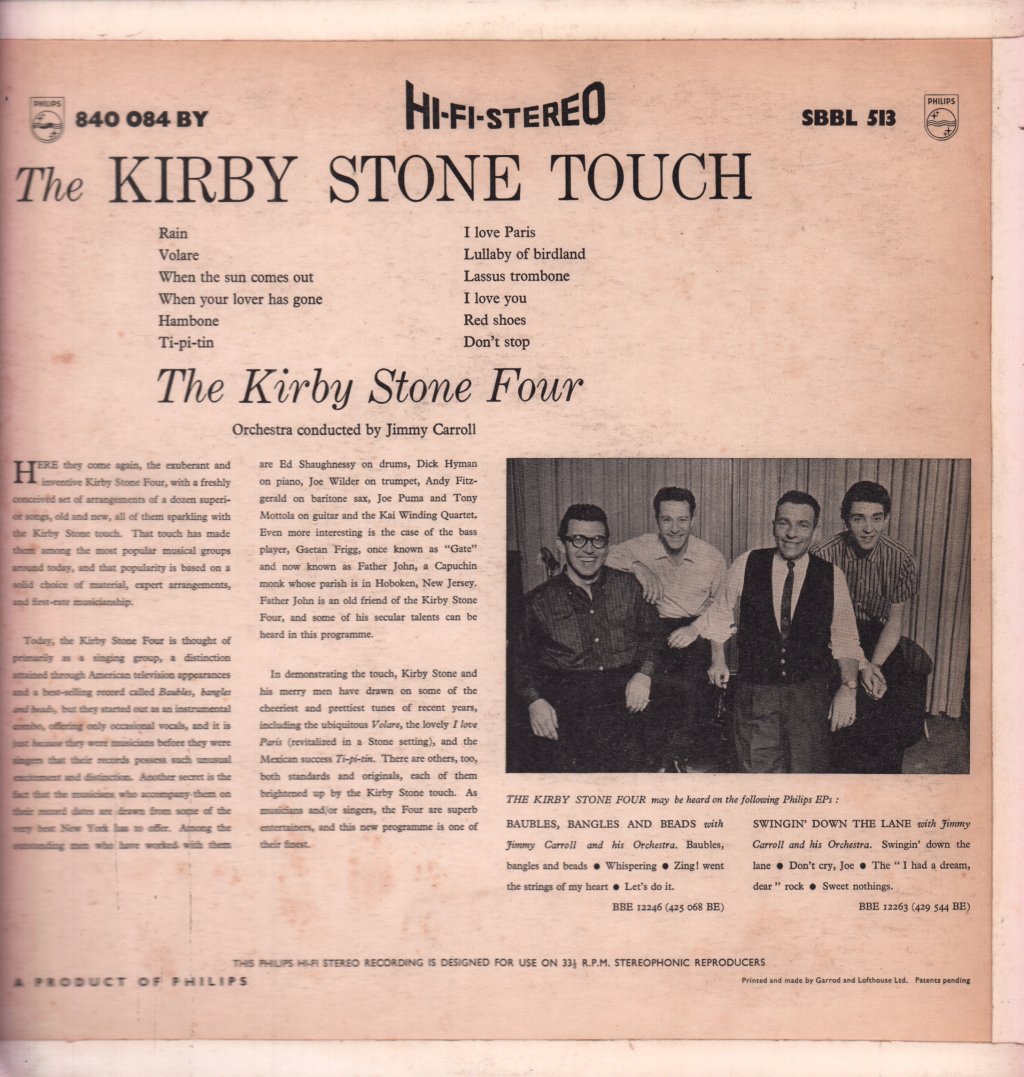 Kirby Stone Four - Kirby Stone Touch - Lp