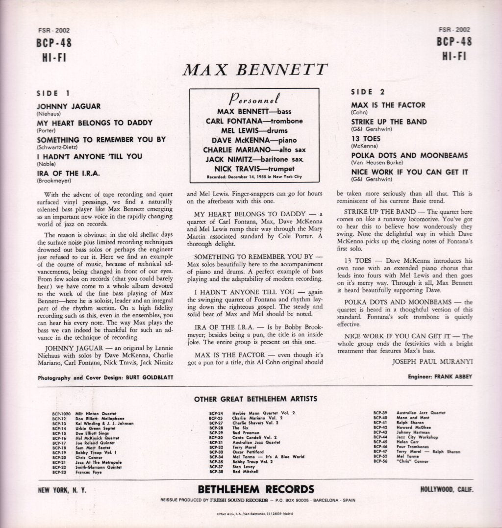 Max Bennett - Max Bennett Vol. II - Lp