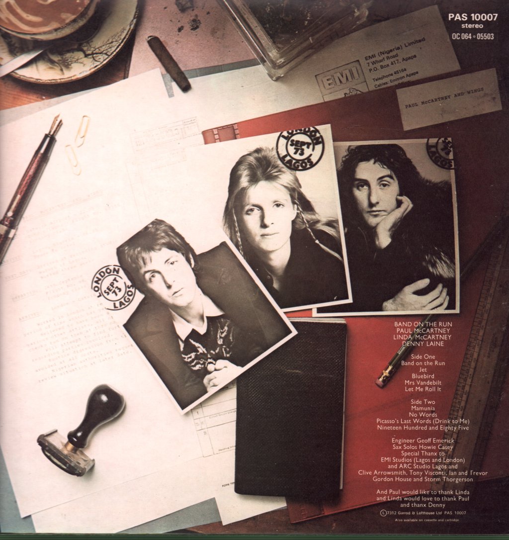 Paul McCartney And Wings - Band On The Run - Lp