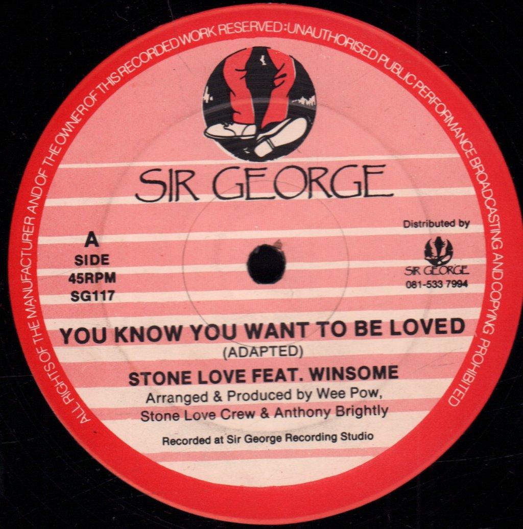 Stone Love Feat. Winsome - You Know You Want To Be Loved - 12 Inch