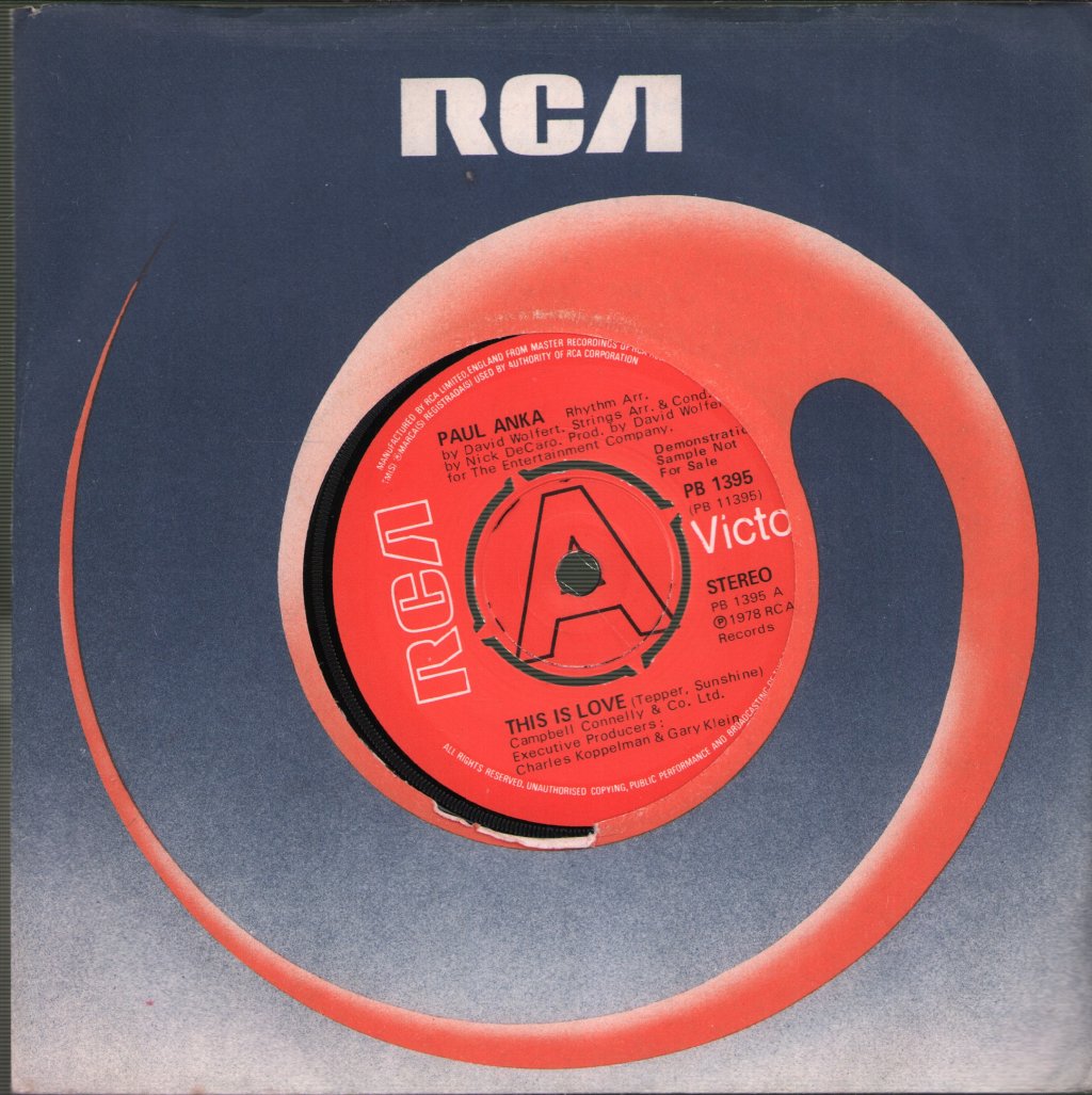 Paul Anka - This Is Love / I'm By Myself Again - 7 Inch
