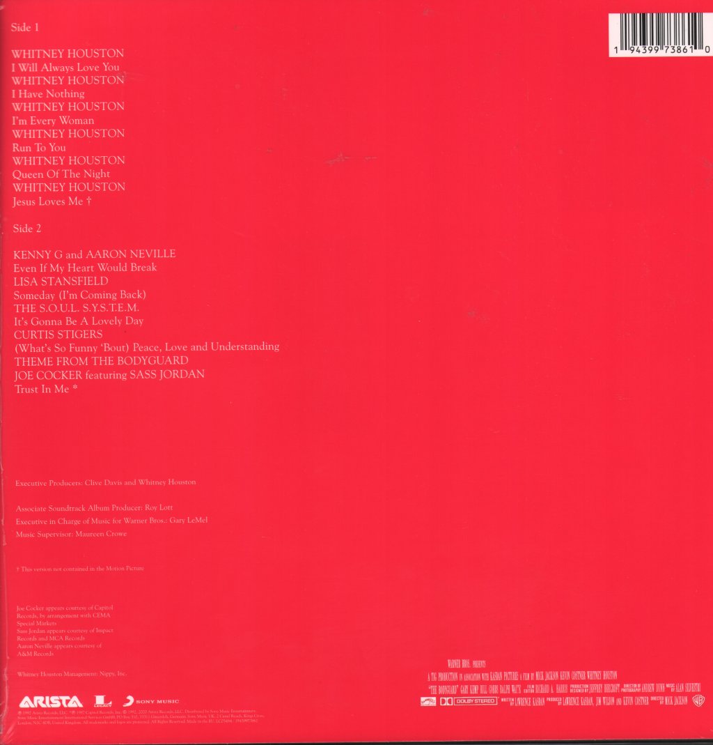 Whitney Houston - Bodyguard (Original Soundtrack Album) - Lp