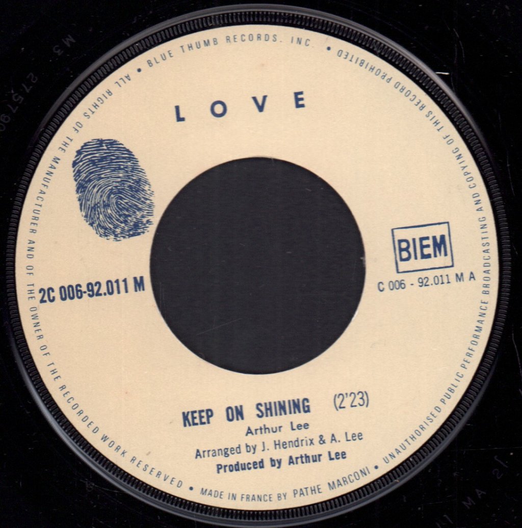 Love - Keep On Shining - 7 Inch