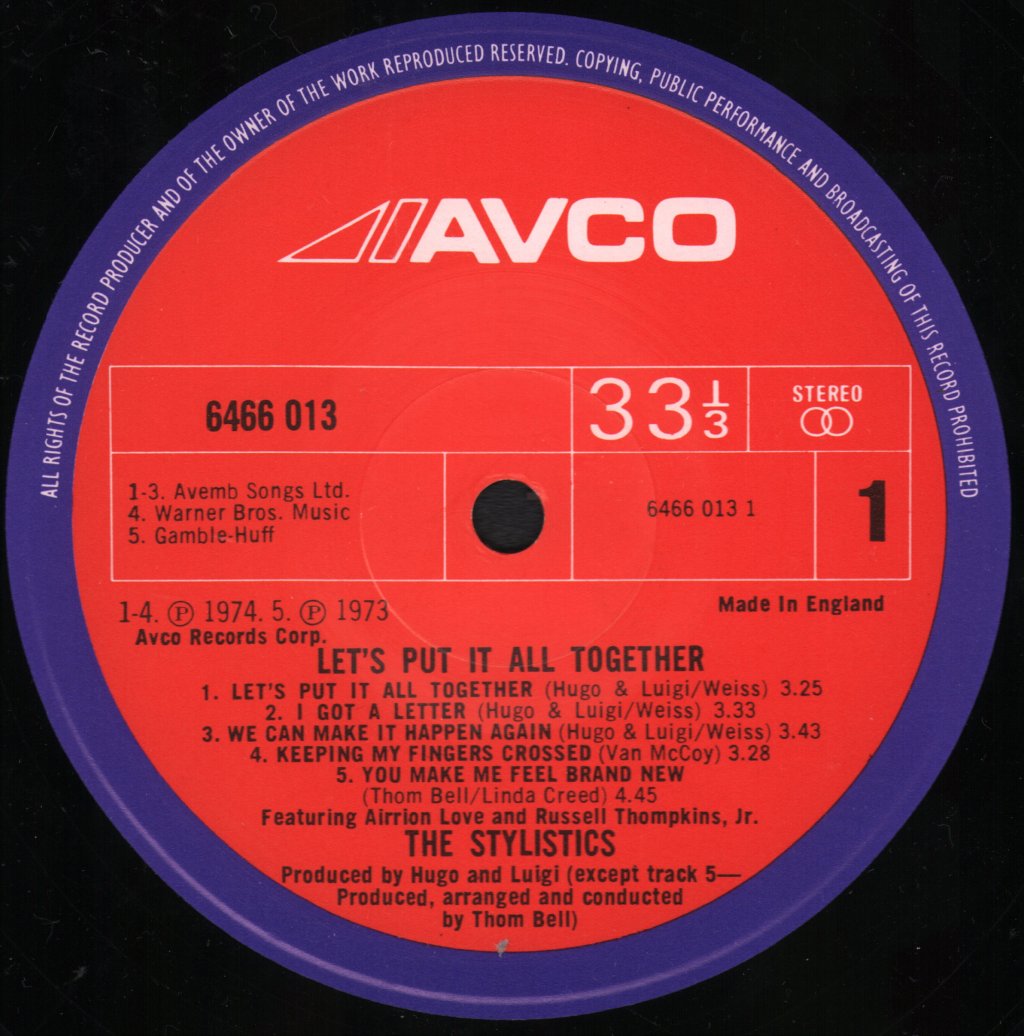 Stylistics - Let's Put It All Together - Lp