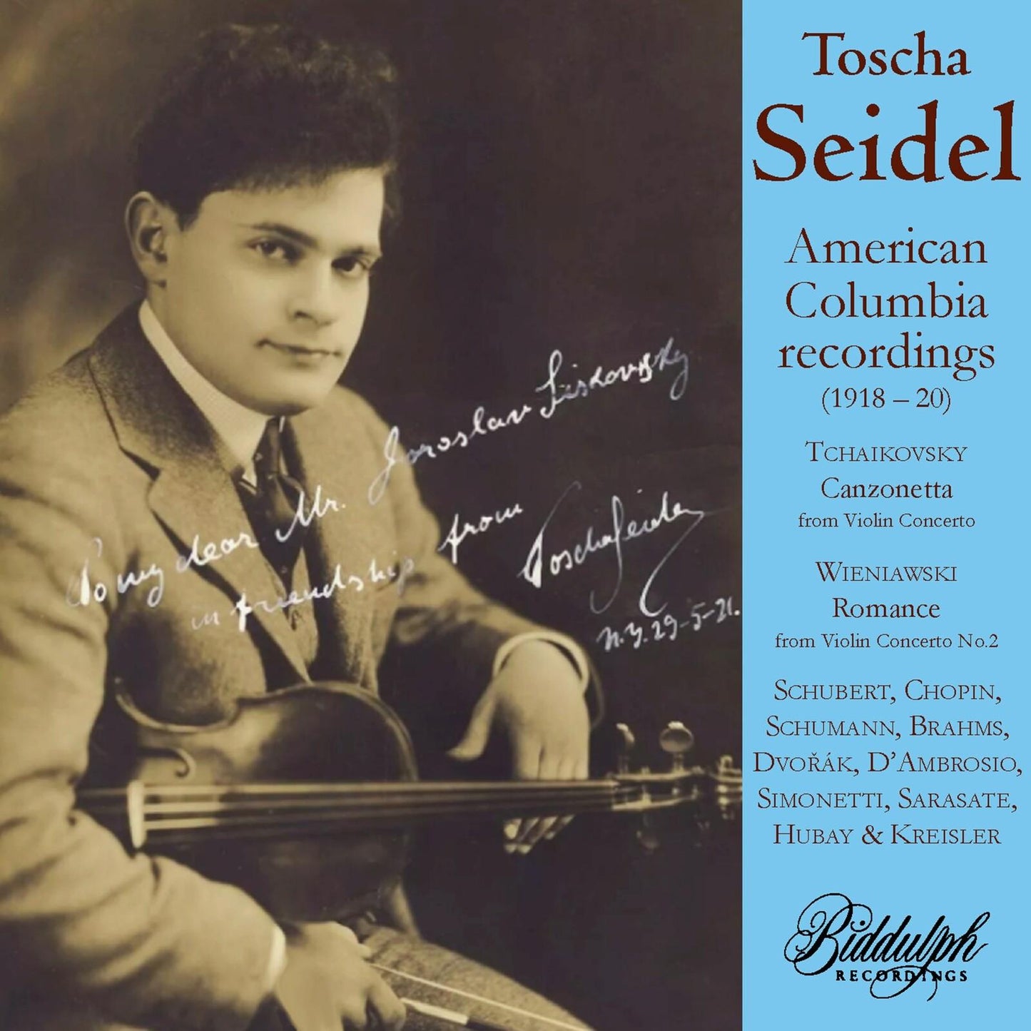 Toscha Seidel - Toscha Seidel - American Columbia Recordings (1918-21) [remastered 2026] - Cd