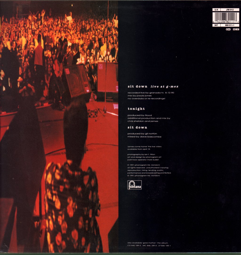 James - Sit Down - 12 Inch