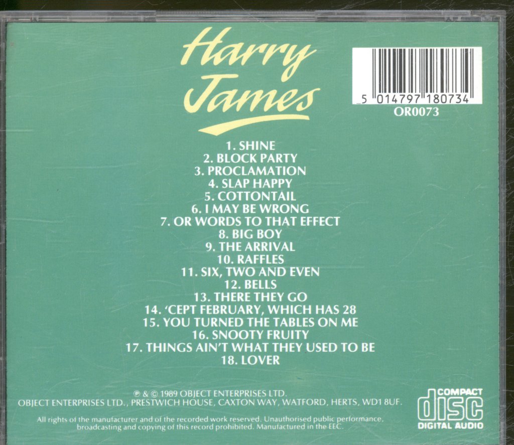 Harry James - Things Ain't What They Used To Be - Cd