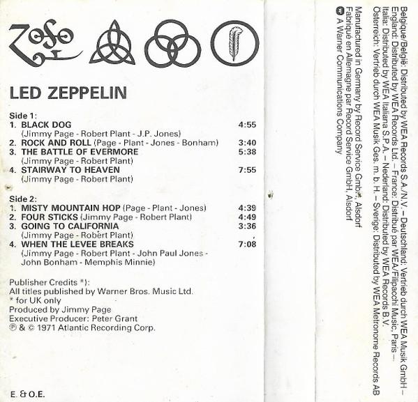Led Zeppelin - Untitled - Cassette