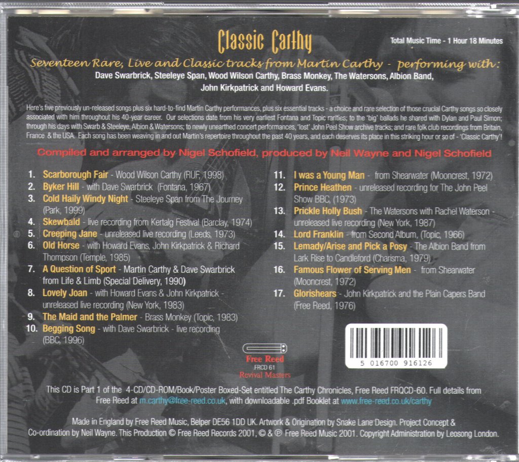 Martin Carthy - Carthy Chronicles - Cd Set
