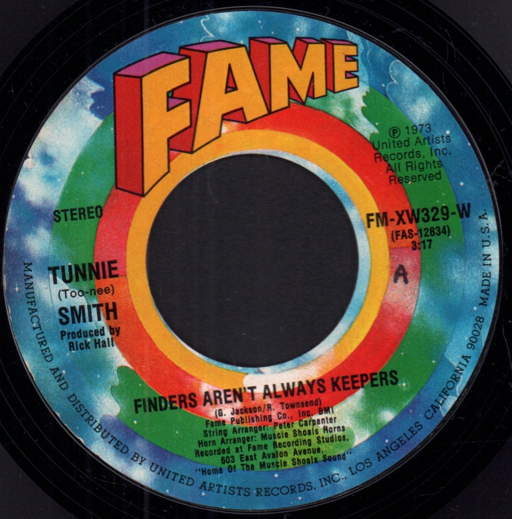 Tunnie Smith - Finders Aren't Always Keepers - 7 Inch
