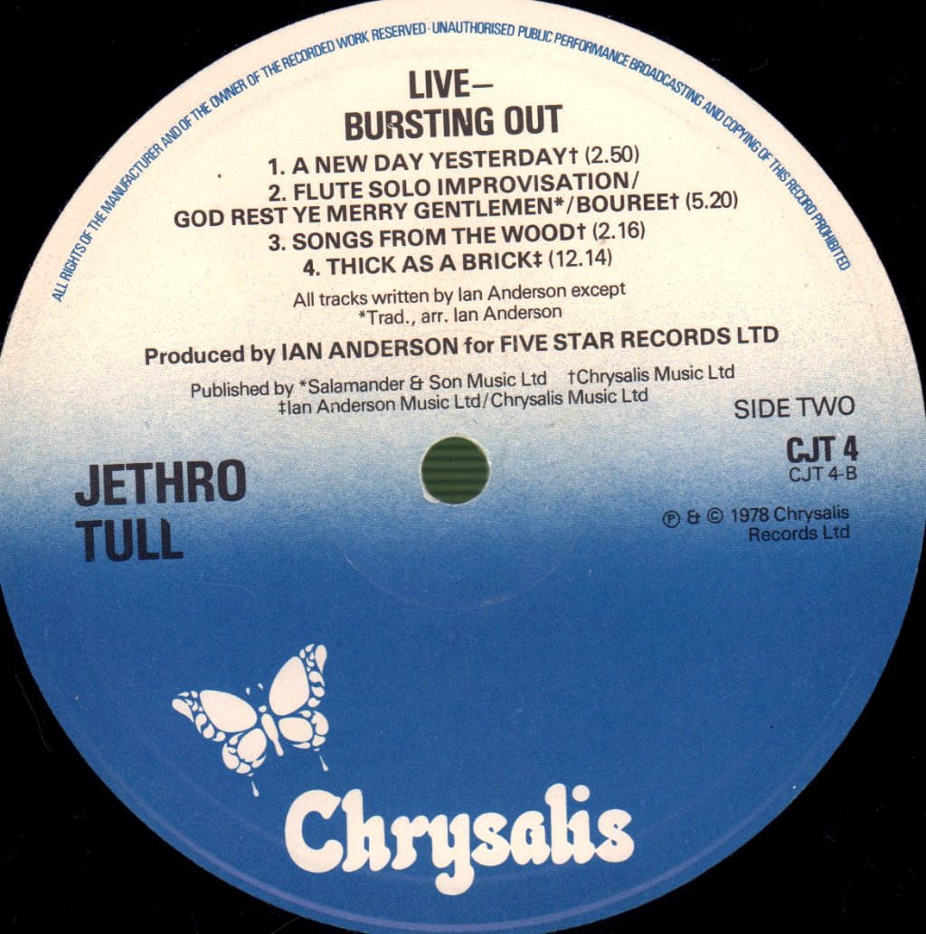 Jethro Tull - Bursting Out - Double Lp