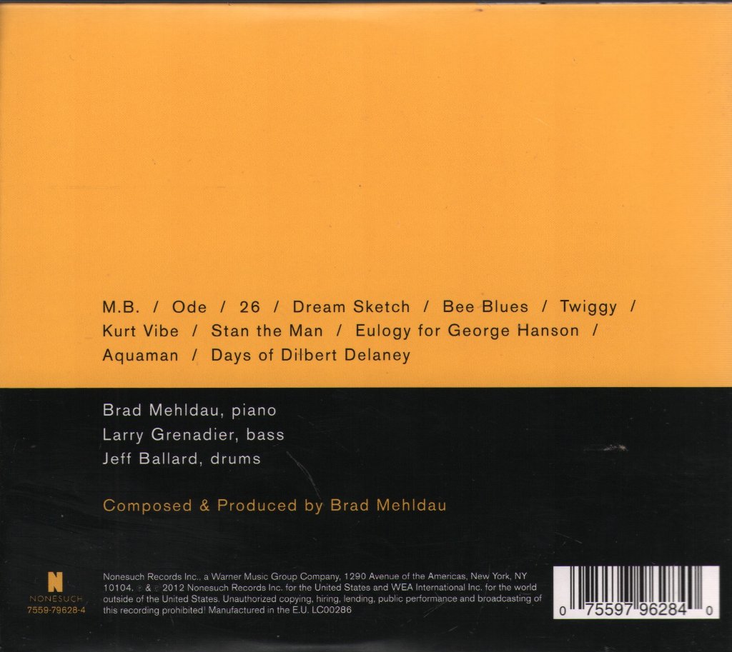 Brad Mehldau Trio - Ode - Cd