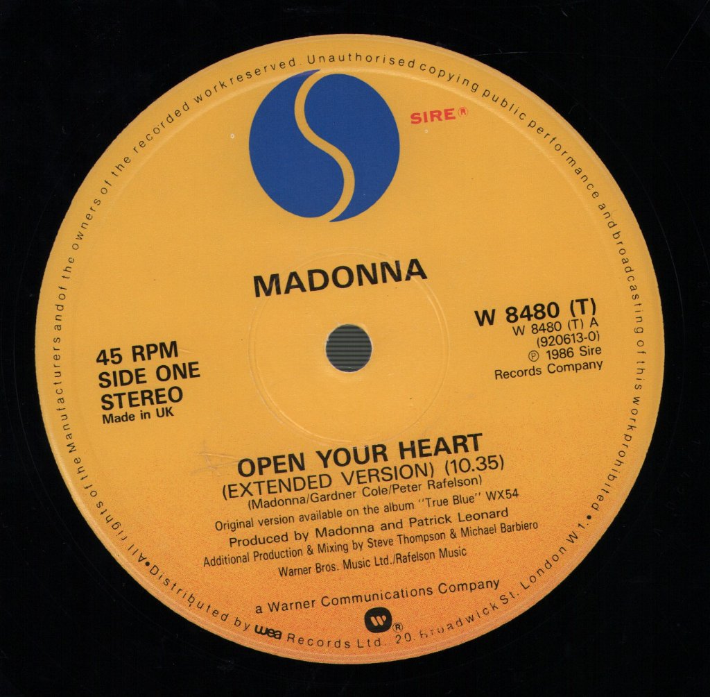 Madonna - Open Your Heart - 12 Inch