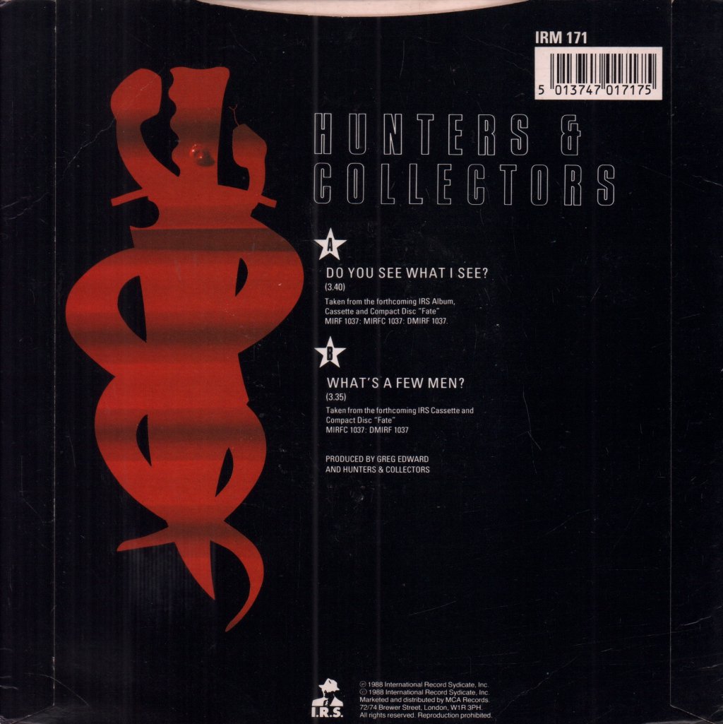 Hunters And Collectors - Do You See What I See - 7 Inch