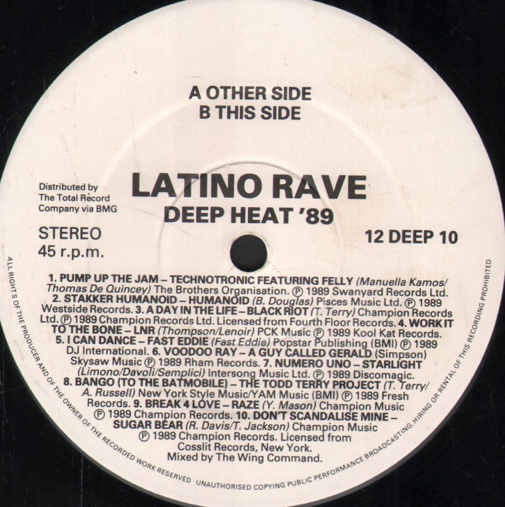 Deep Heat - Latino Mix - 12 Inch
